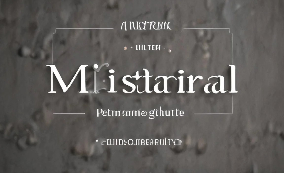 Mistral Font Family Includes