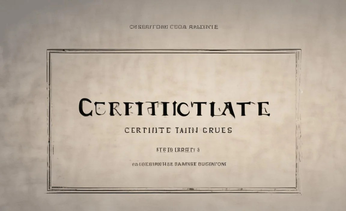 Pairing Fonts For a Balanced Certificate Design