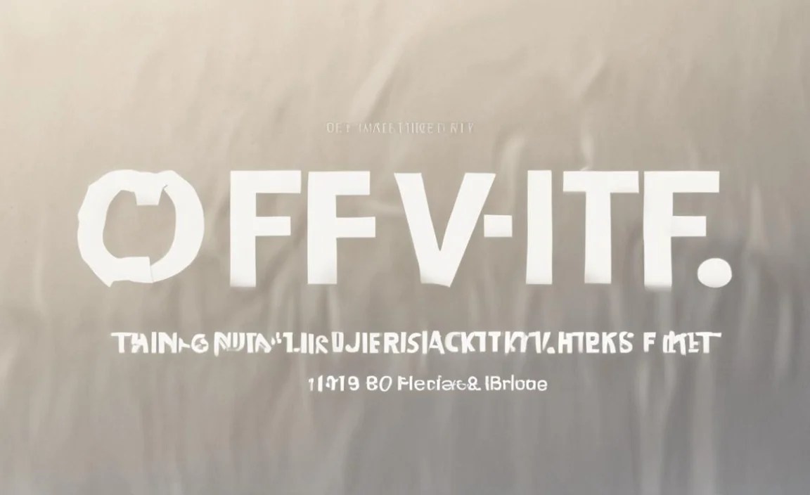 The Off White Font Information
