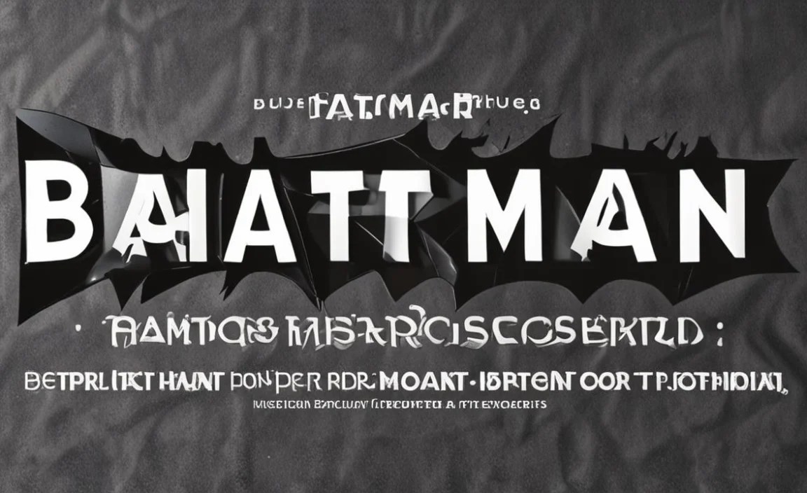 Where Batman Forever Font Is In Use