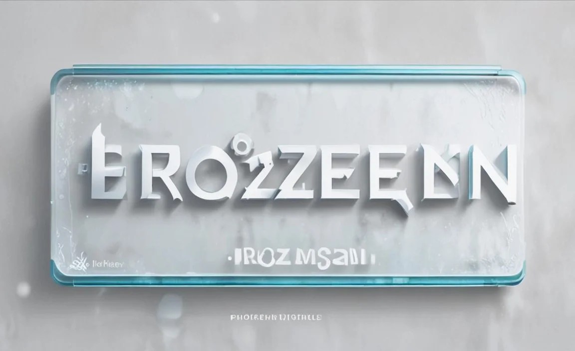 Where Frozen Font Is In Use