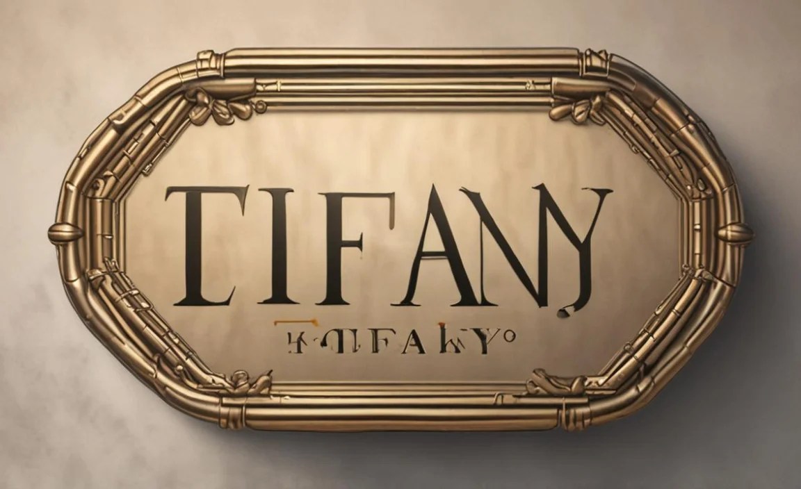 Where Tiffany Font Is In Use