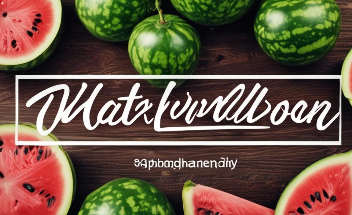 Where Watermelon Script Font Is In Use