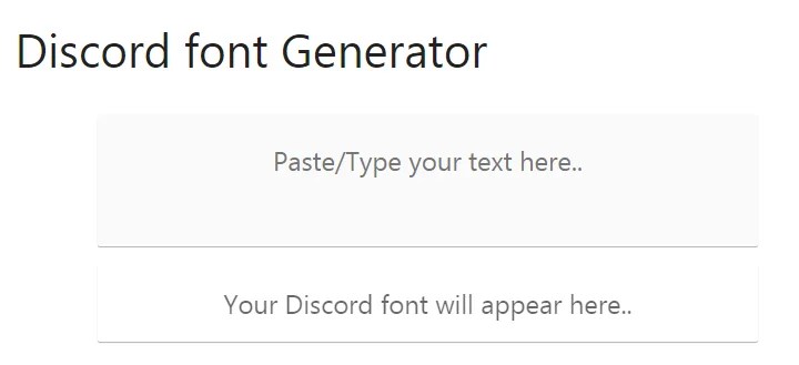 Discord font Generator Font Bots