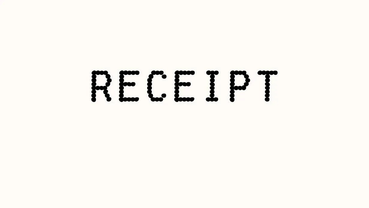 Receipt Font Free Download
