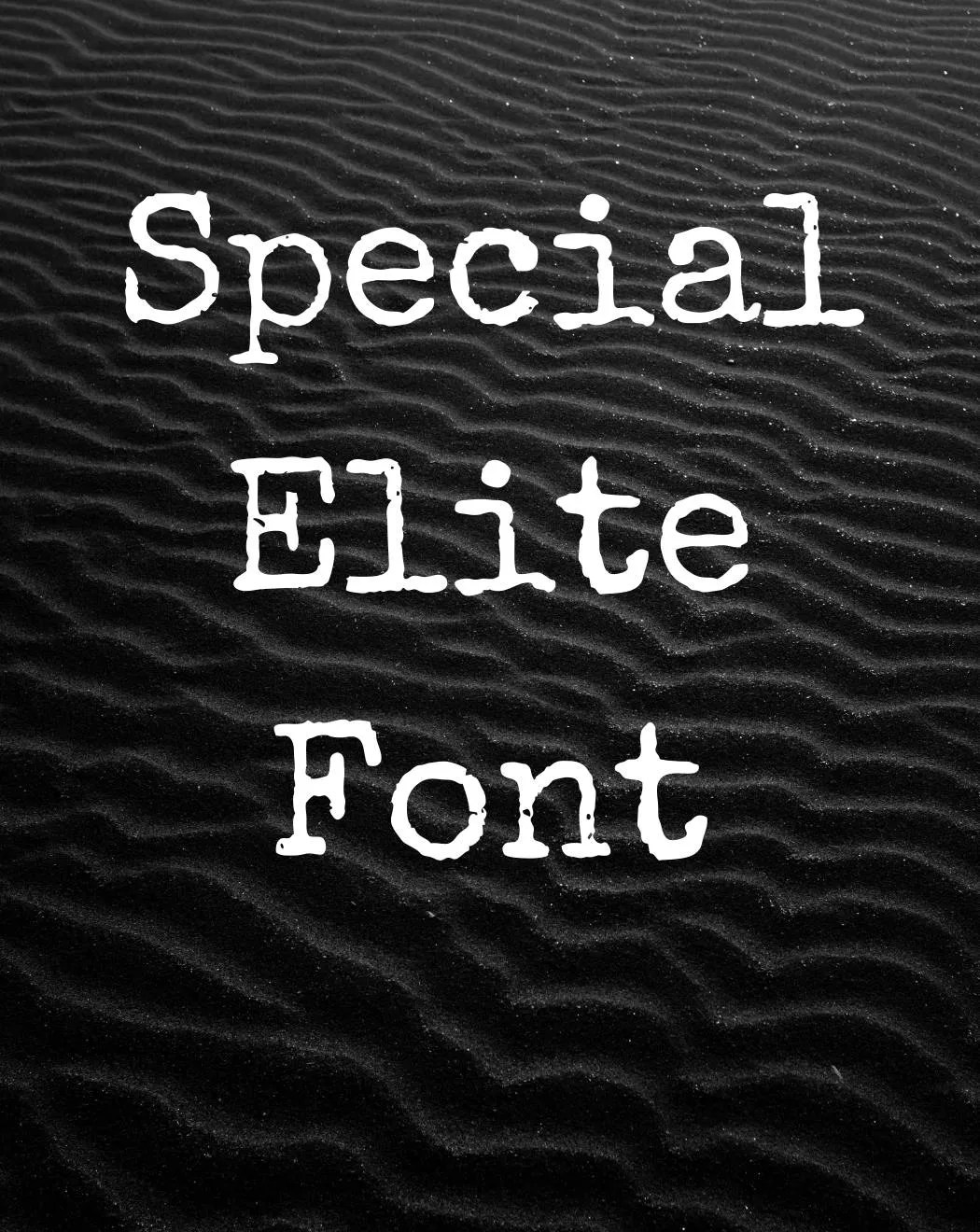 Special Elite Font Free Download