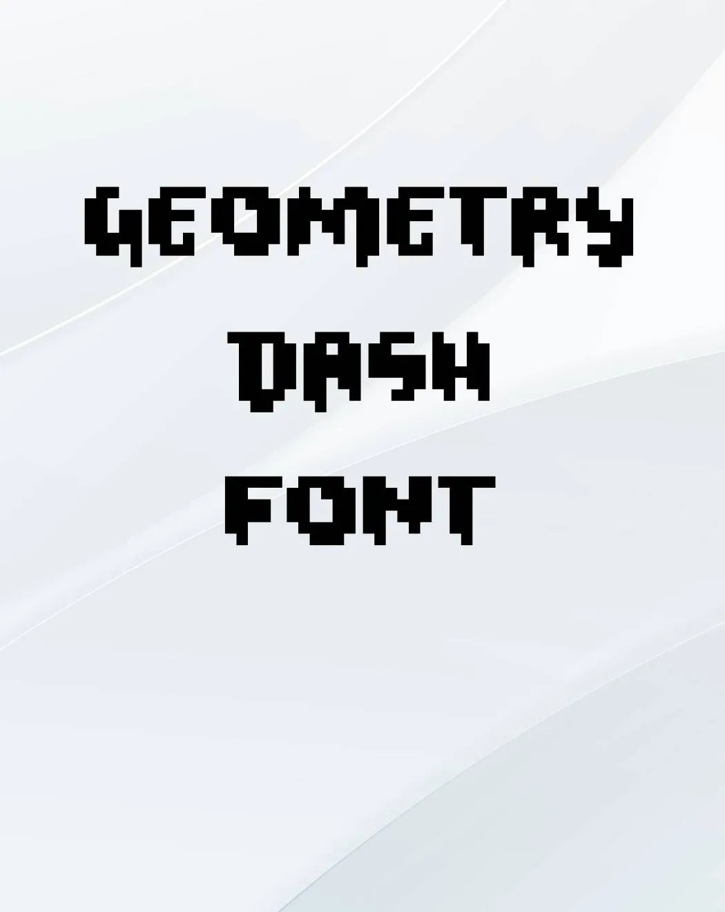 Geometry Dash Font Free Download