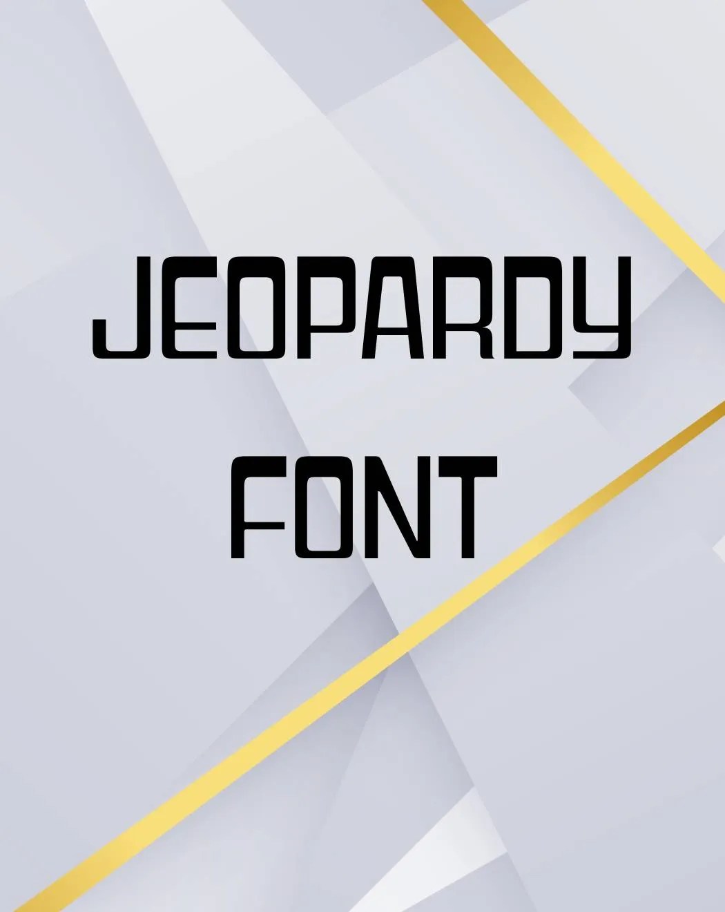 Jeopardy Font Free Download