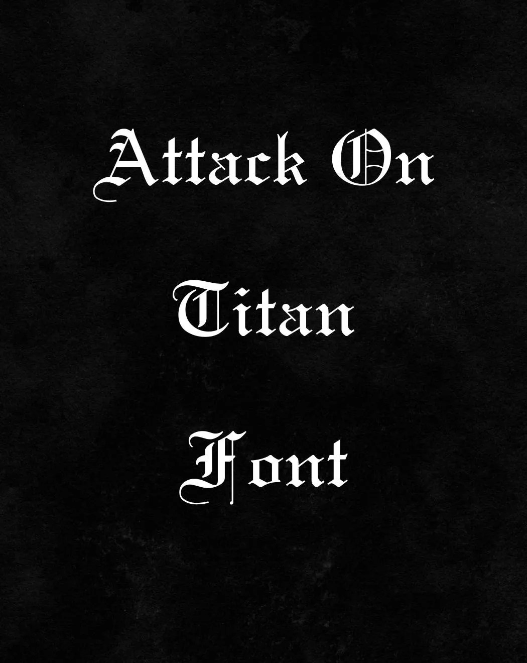 Attack On Titan Font Free Download