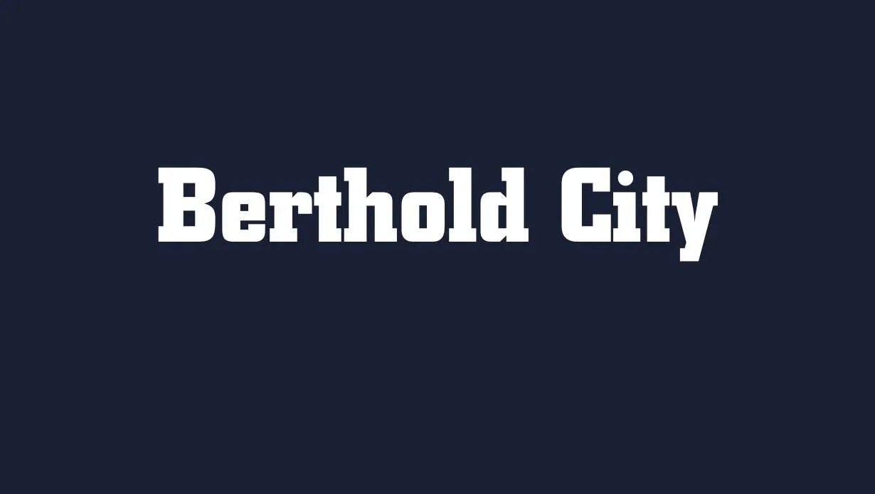 Berthold City Font Free Download