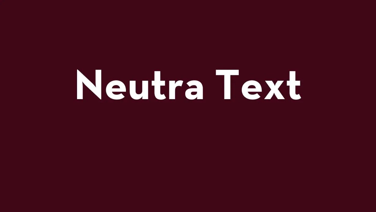 Neutra Text Font Free Download