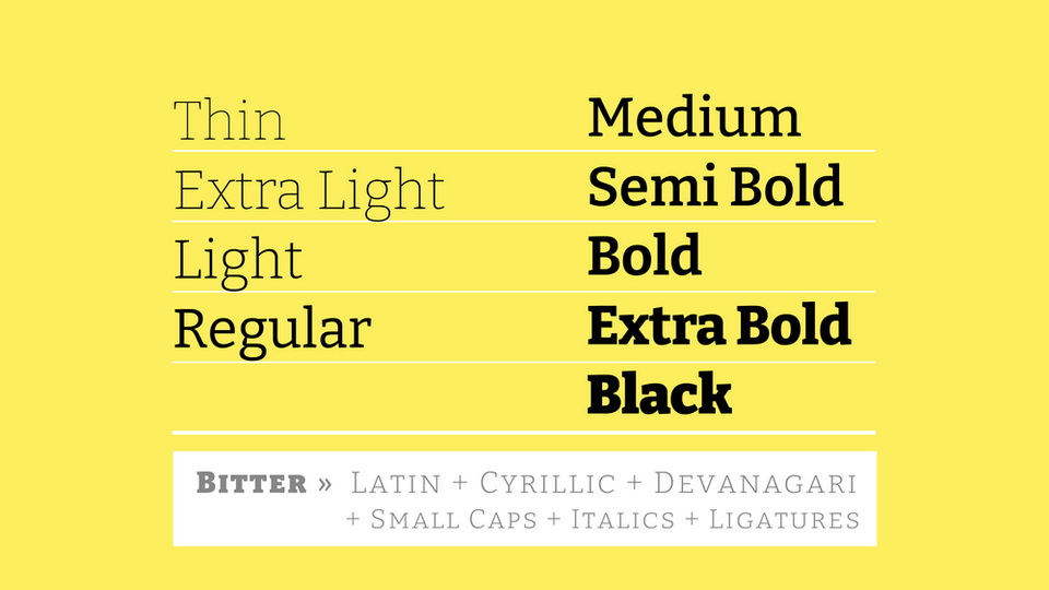 Bitter Pro Font Family › Fontesk