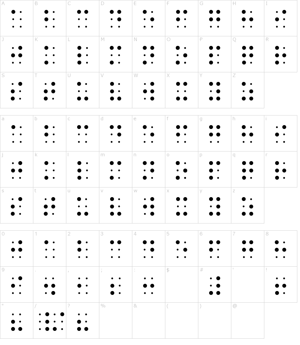 Font Sheets Braille Scaricare