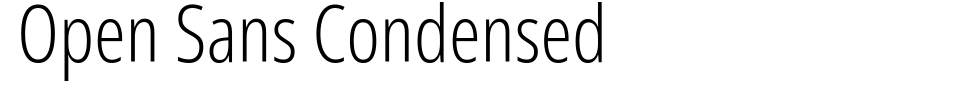 Open Sans Condensed Font Download