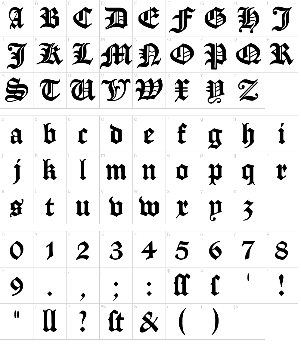 Manuskript Gotisch Font Download