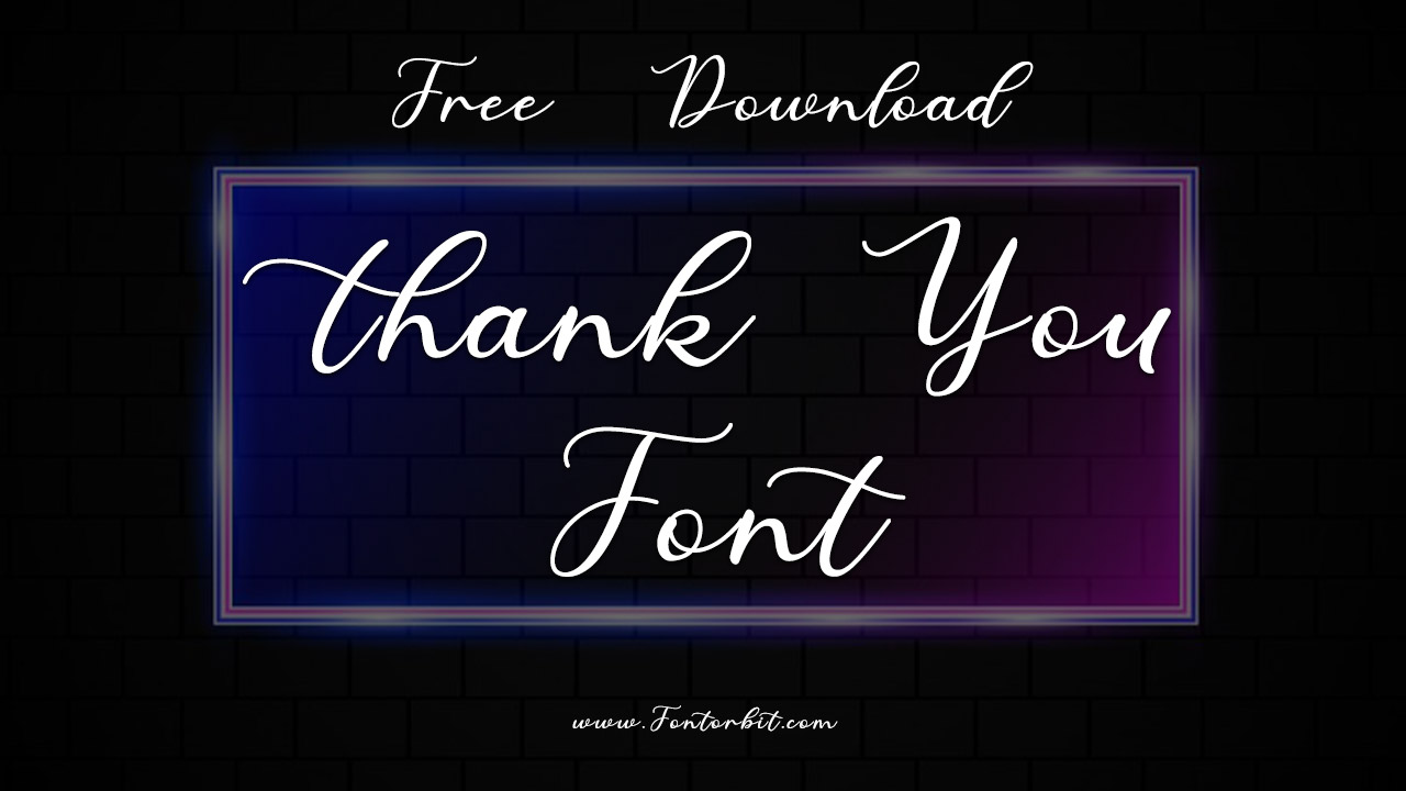 Thank You Font
