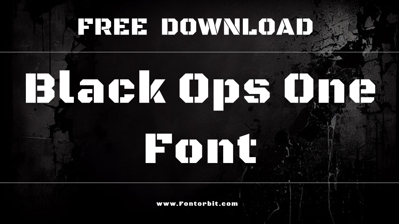 Black Ops One Font