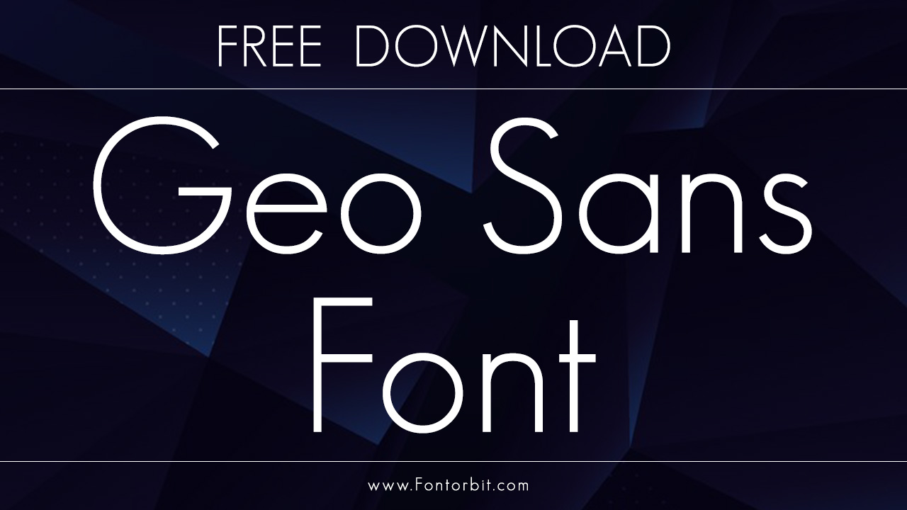 Geo Sans Font
