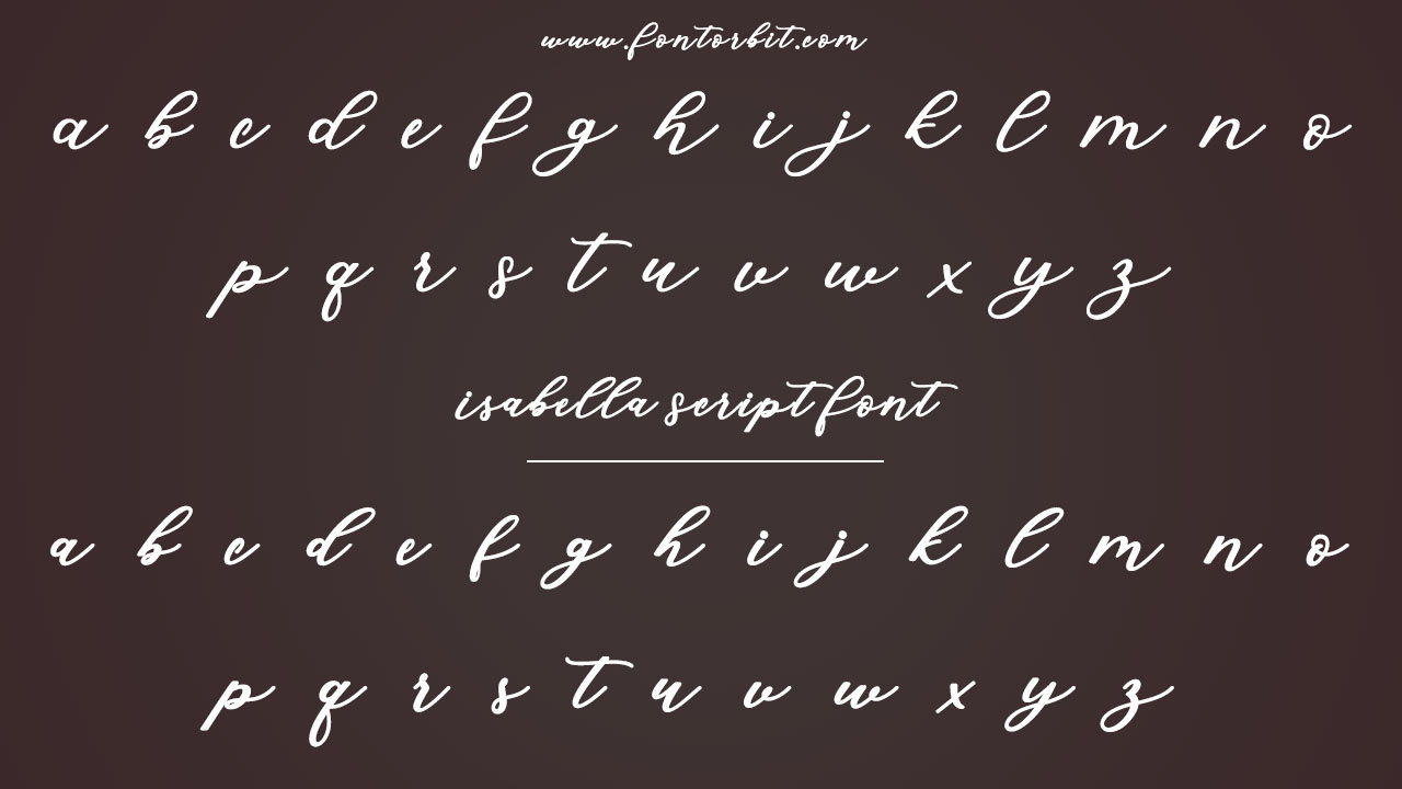Isabella Script Font Family Names