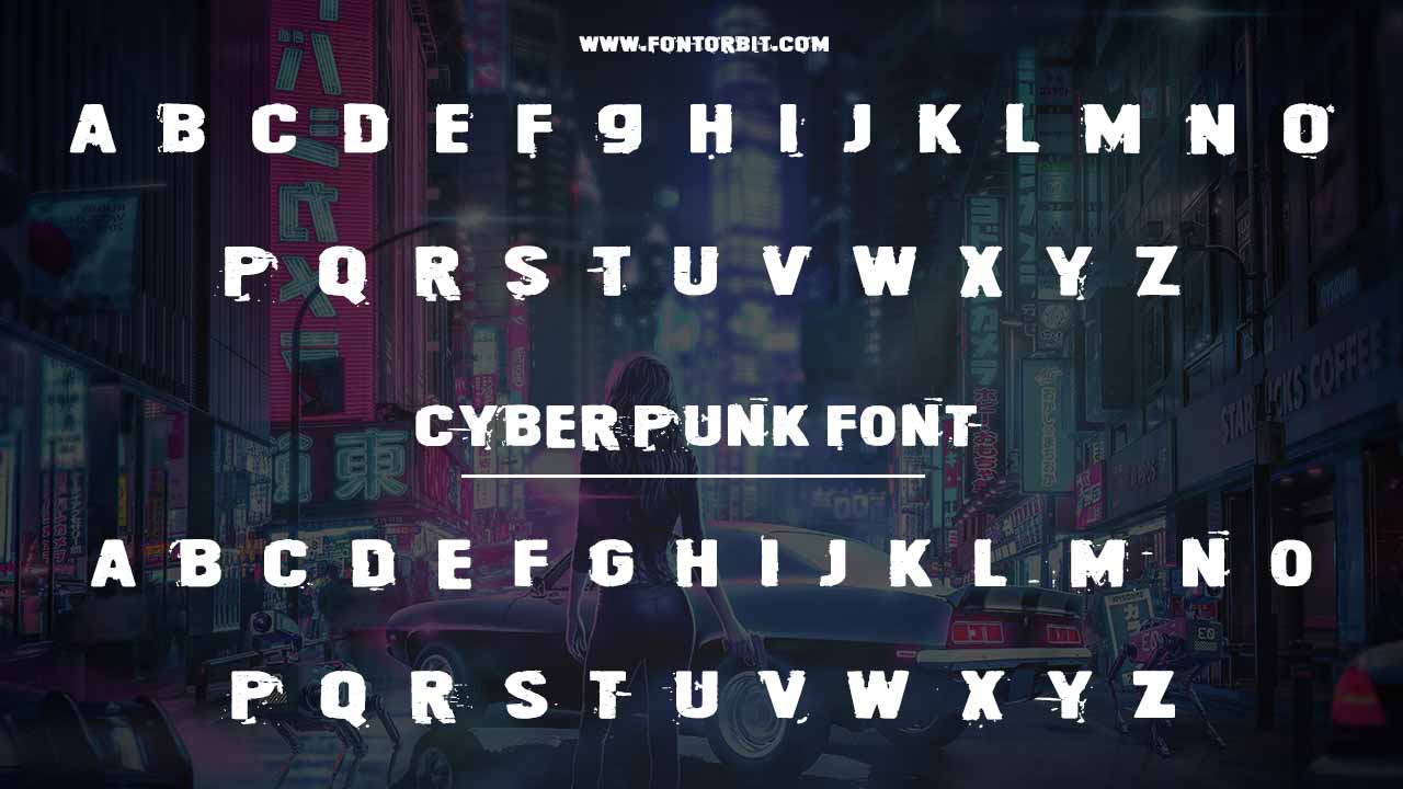 Cyberpunk Font Family Includes