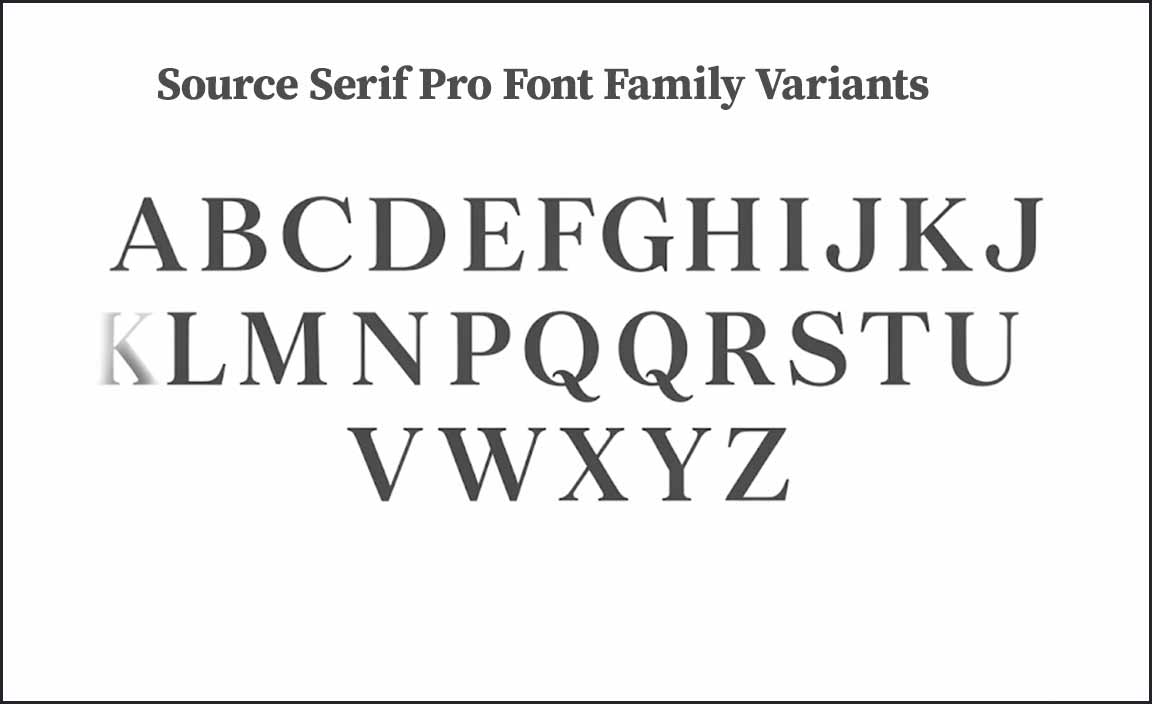 Source Serif Pro Font Family Variants
