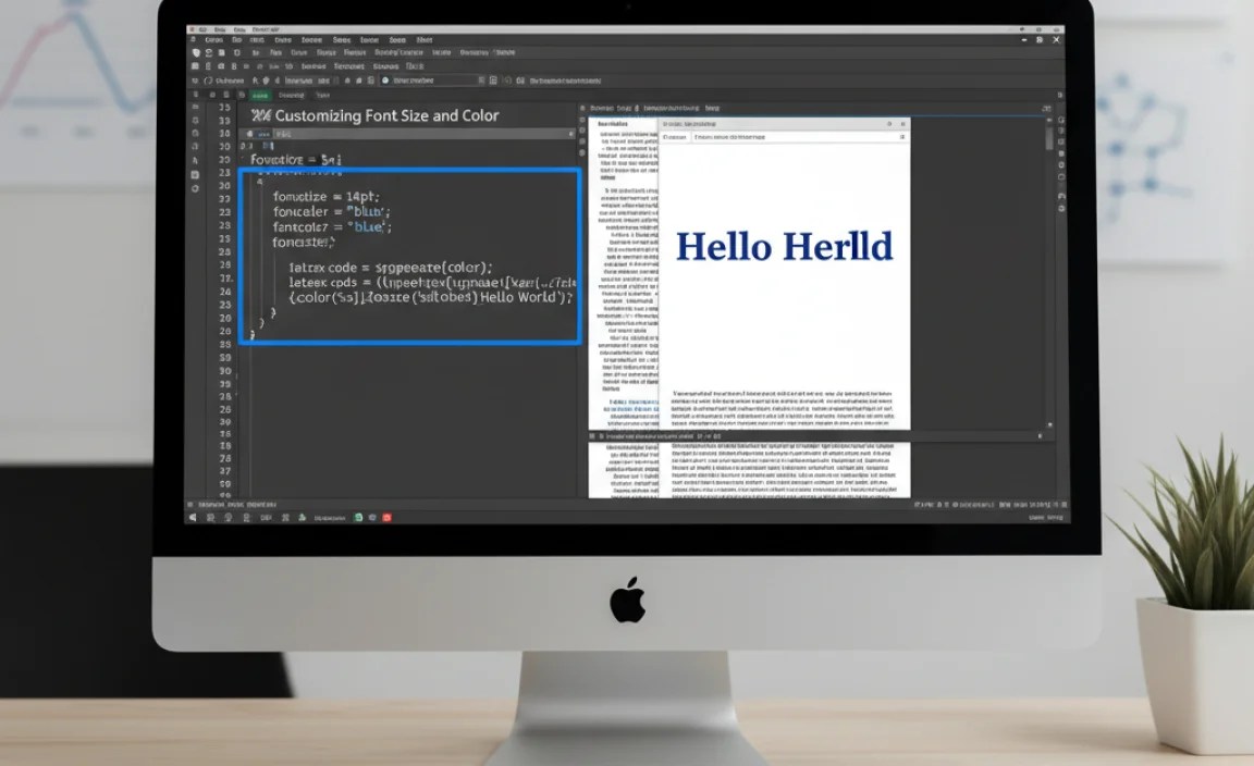 Customizing Font Size and Color