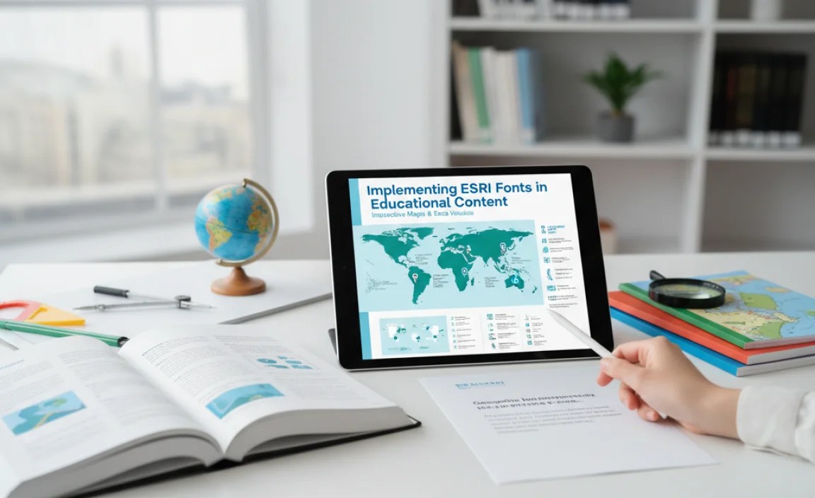 Implementing ESRI Fonts in Educational Content