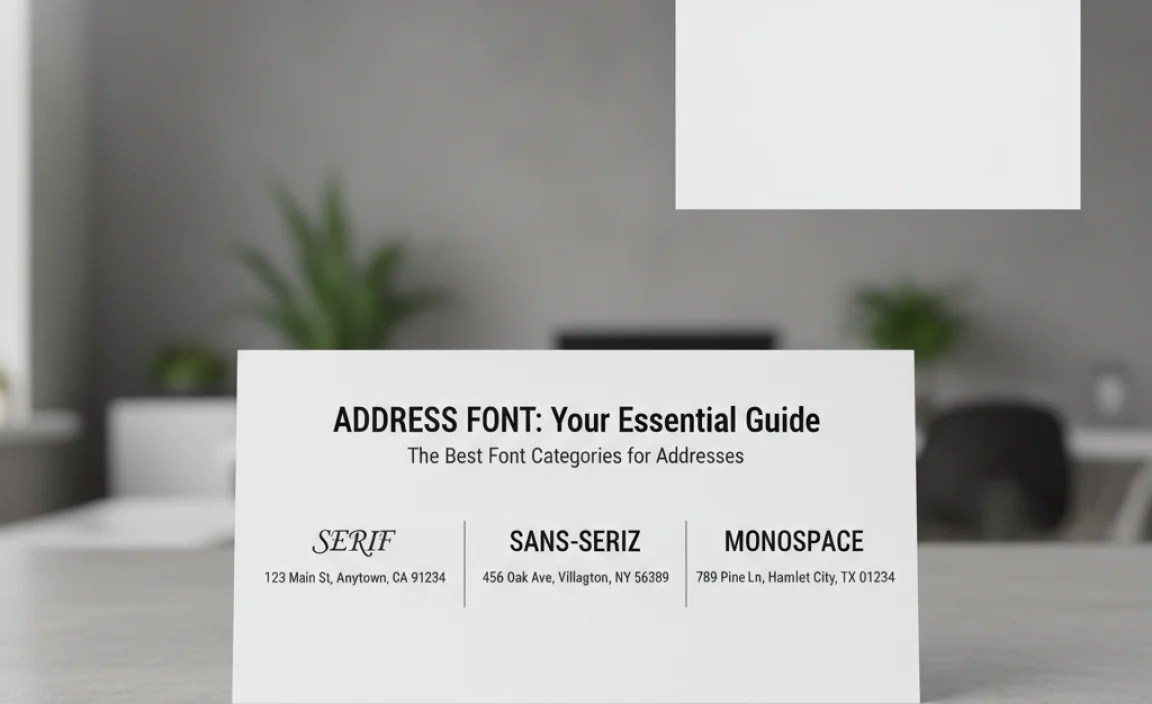 The Best Font Categories for Addresses