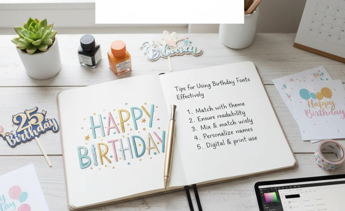 Tips for Using Birthday Fonts Effectively