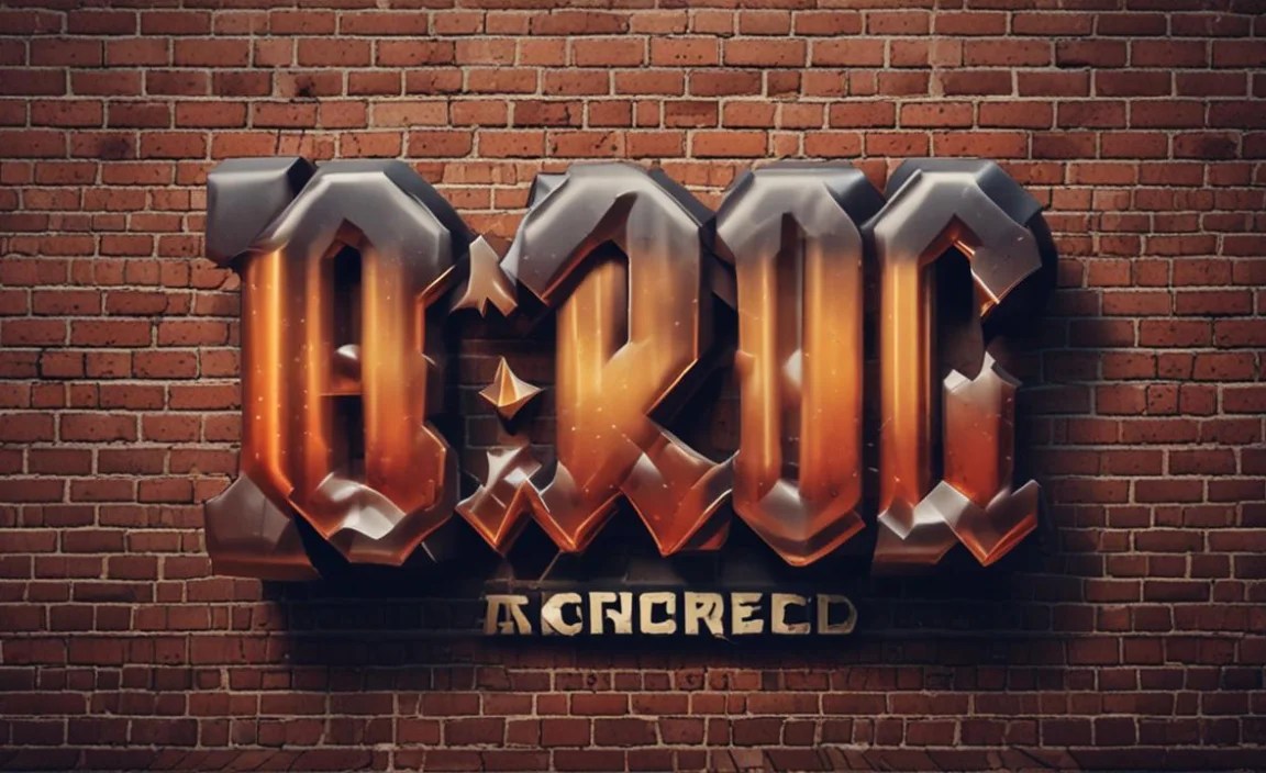 AC/DC Font Character Map: