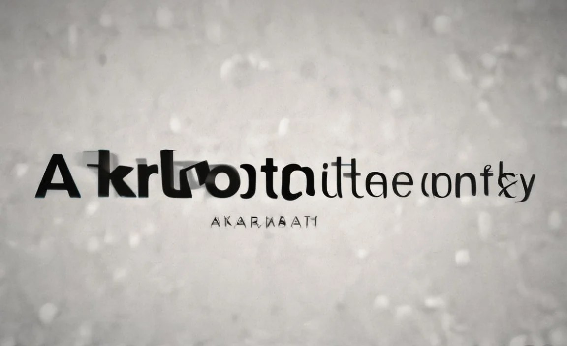 Akrobat Font Character Map: