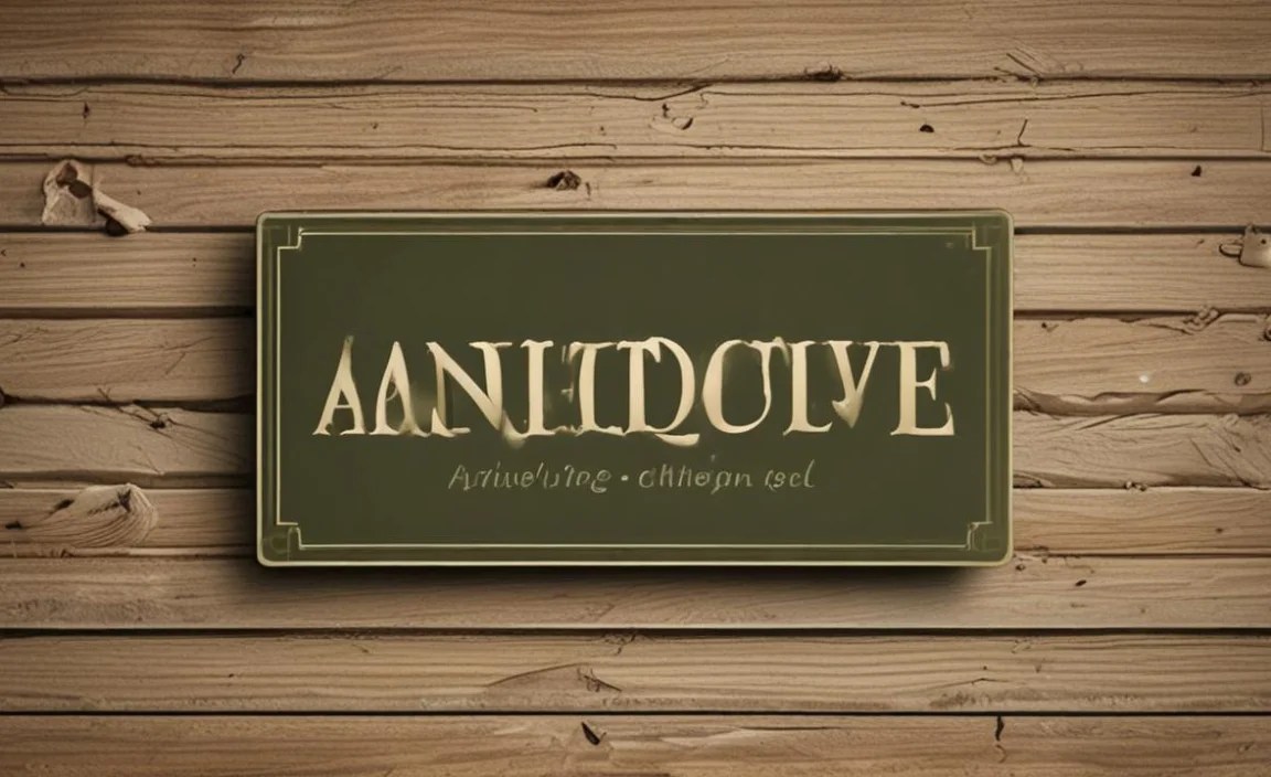 Antique Olive Font Info Table: