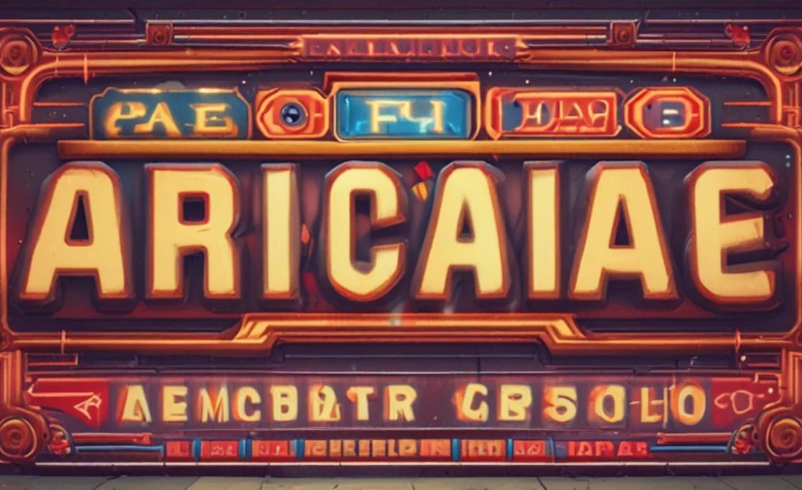 Arcade Font Character Map: