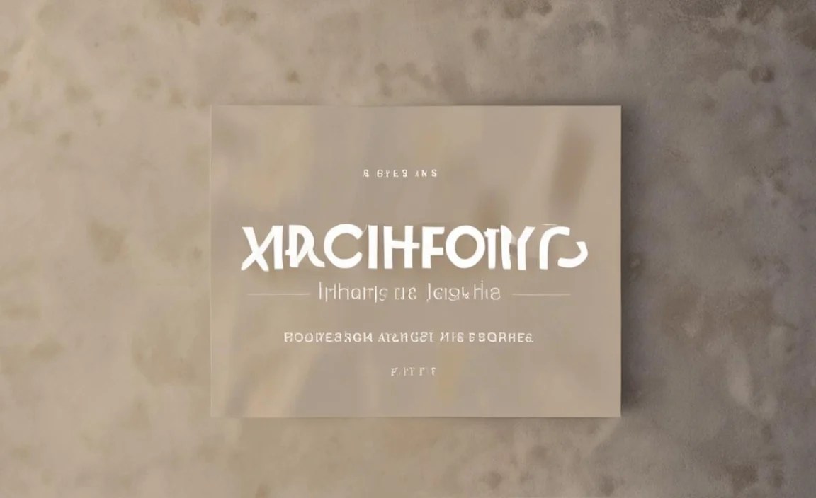 Archivo Font Info Table:
