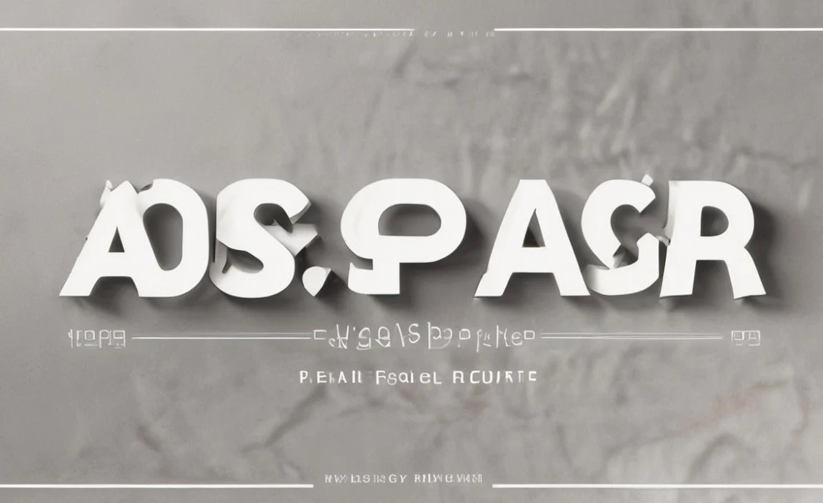 Asap Font Character Map: