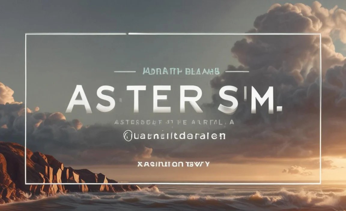 Asterism Font Character Map: