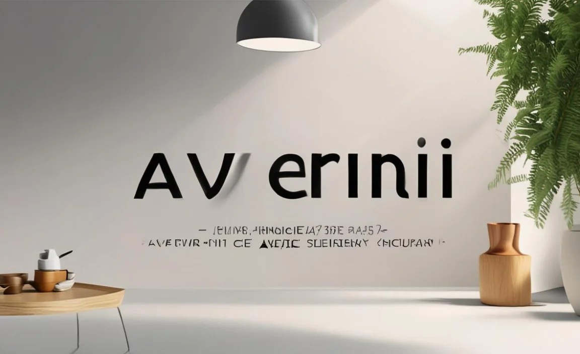 Avenir Font Character Map: