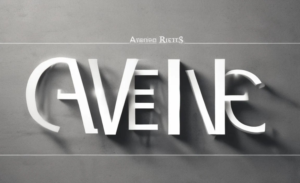 Avenir Light Font Character Map: