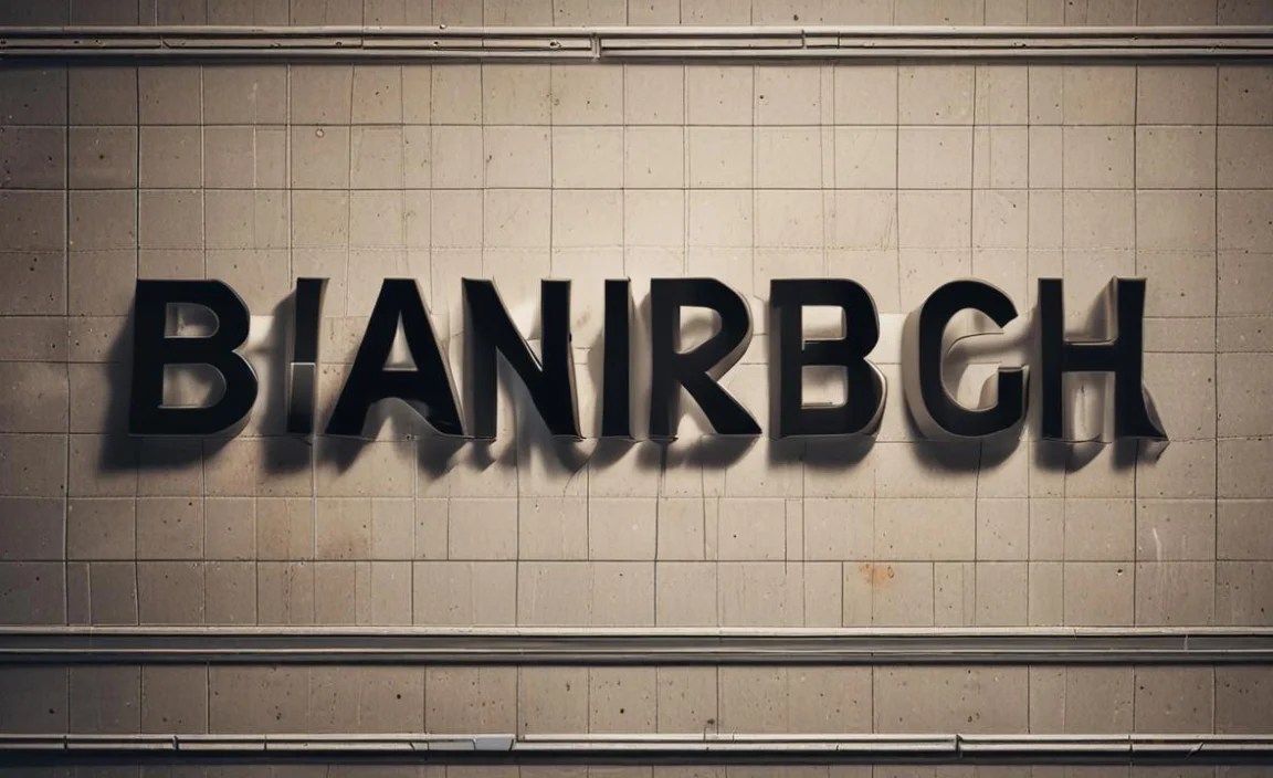 Bank Gothic Font Character Map:
