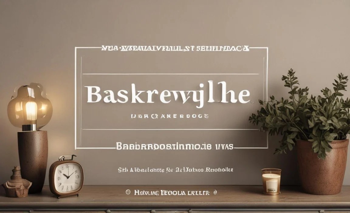 Baskerville Font Character Map: