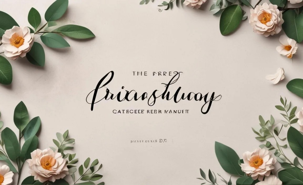 Brittany Signature Font Character Map: