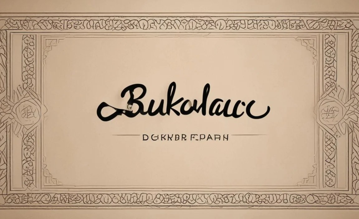 Bukhari Script Font Character Map: