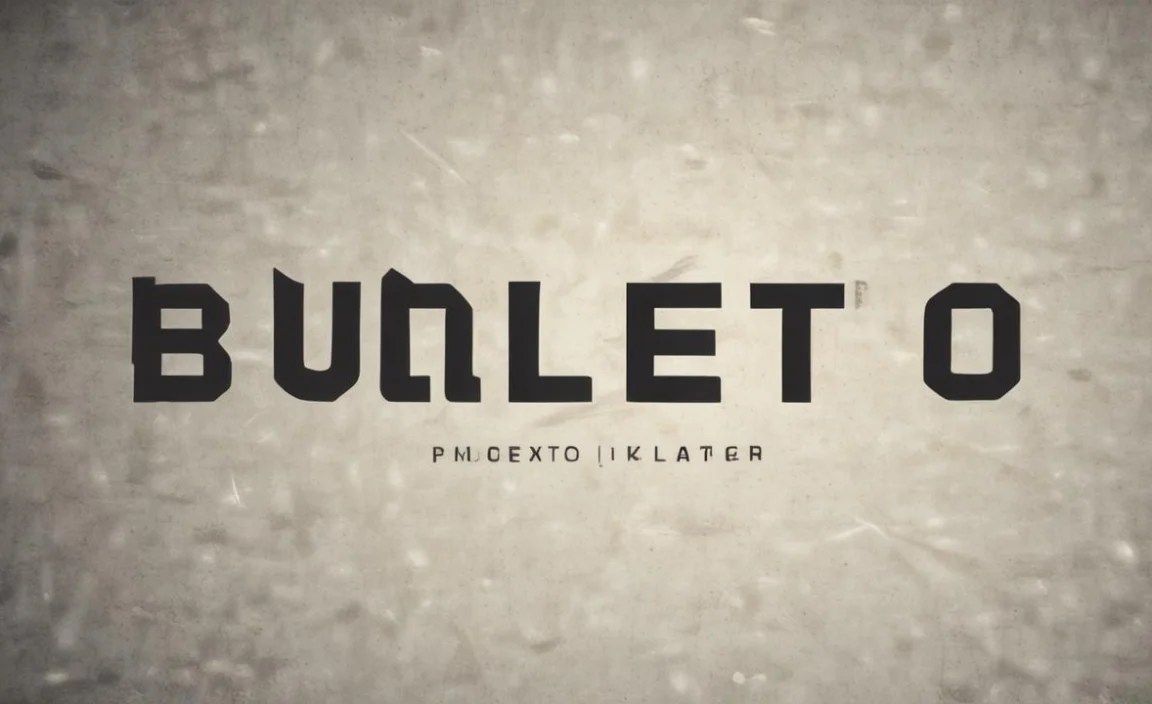 Bulletto Killa Font Info Table: