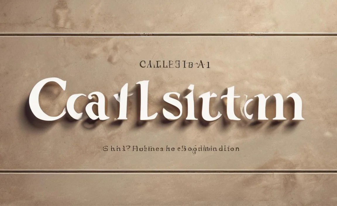 Callisten Font Features And Details