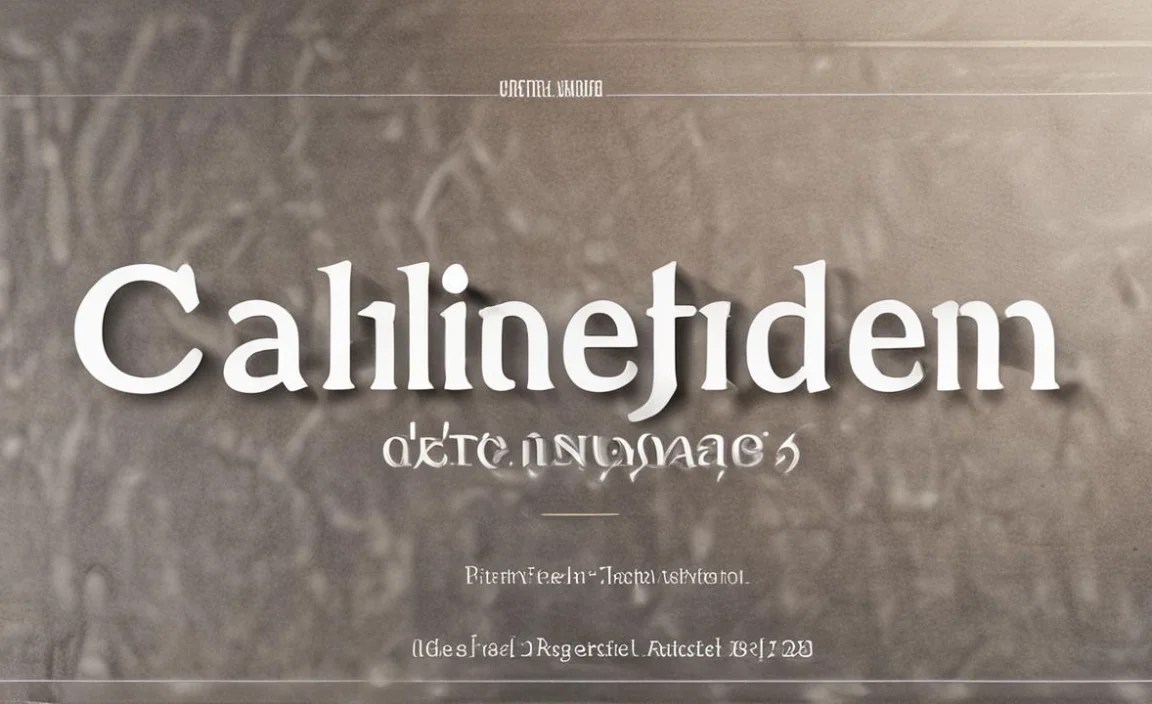 Callisten Font Found In Use