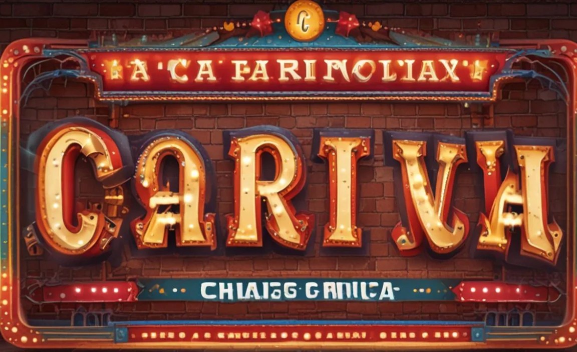 Carnival Font Character Map: