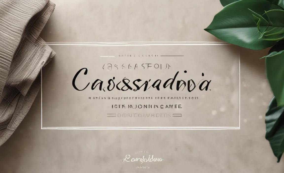 Cassandra Font Character Map: