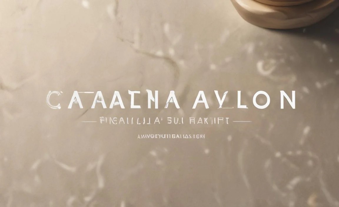 Catalina Avalon Font Character Map: