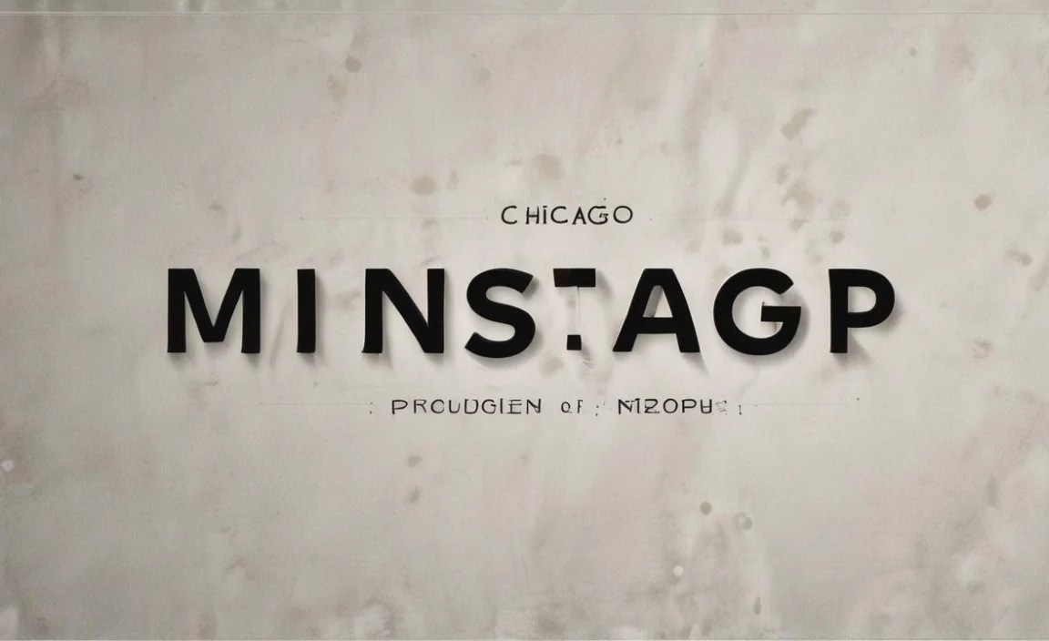 Chicago Font Info Table: