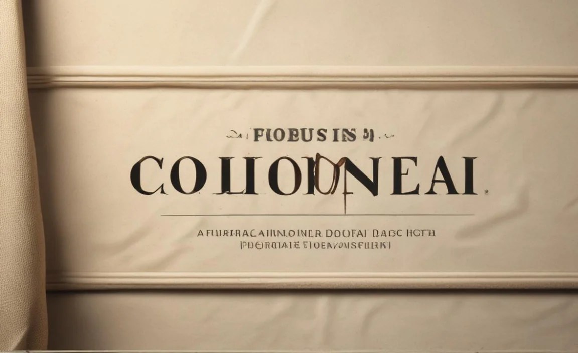 Colonial Font Character Map: